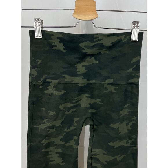 SPANX  Sz S Look At Me Now Leggings Stretch Pull On Camo Camouflage Green - Picture 5 of 6
